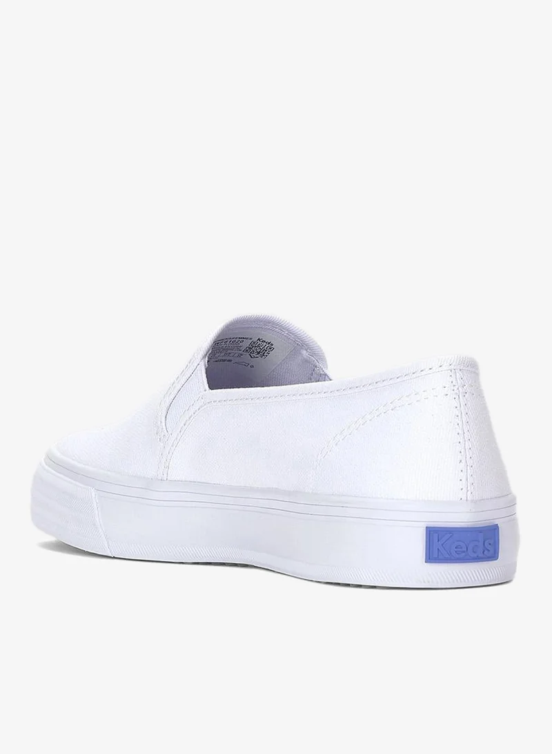 Keds white Keds Women's Double Decker Slip On Canvas Casual Sneaker White for Women | Best Price UAE
